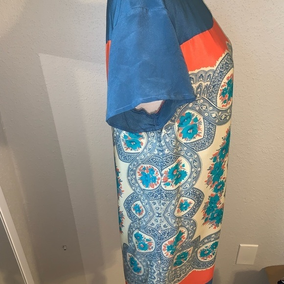 Anthropologie Meadow Rue Calcada Silk Tunic Size Small Multi Colored - Picture 3 of 10